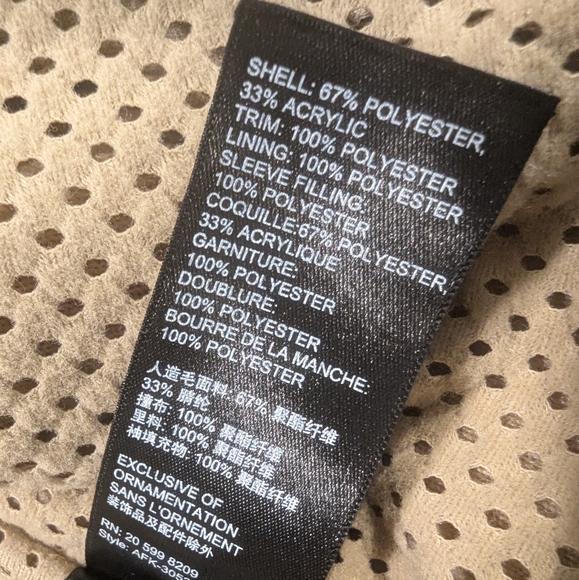 Alphastyle Men's Tan Sherpa Oversized Jacket Size Medium - Picture 11 of 11